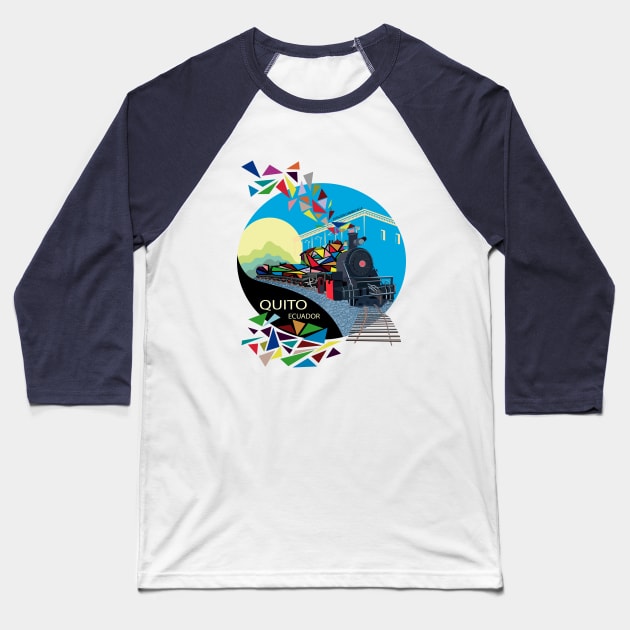 Tren Chimbacalle Quito Baseball T-Shirt by leeloolook
